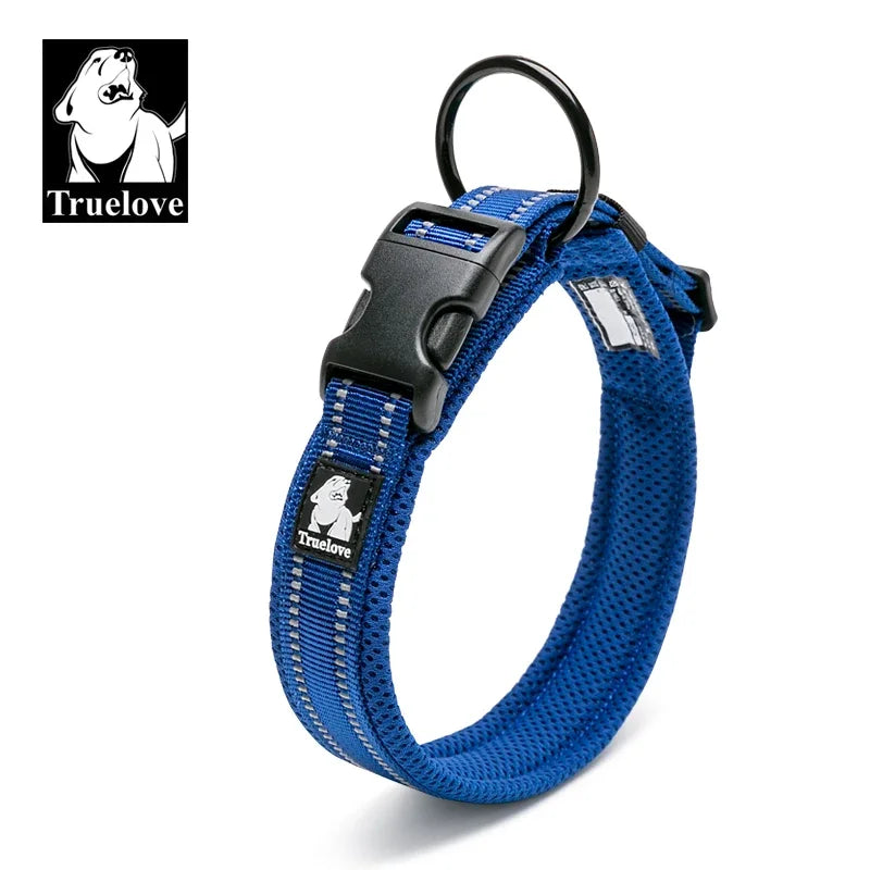Pet Dog Collar Nylon Adjustable Webbing Padded Soft Reflective Durable Heavy Duty Training Custom Luxury