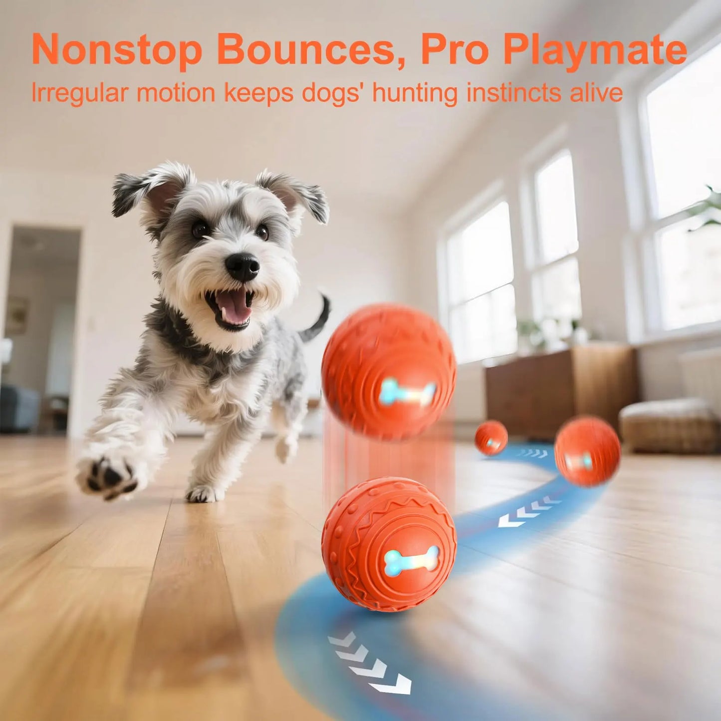 Remote Control Dog Toy Ball Interactive Rolling Ball Auto Moving Dog Toy Multiple Modes Rechargeable Automatic Ball Pet Toy Supplies