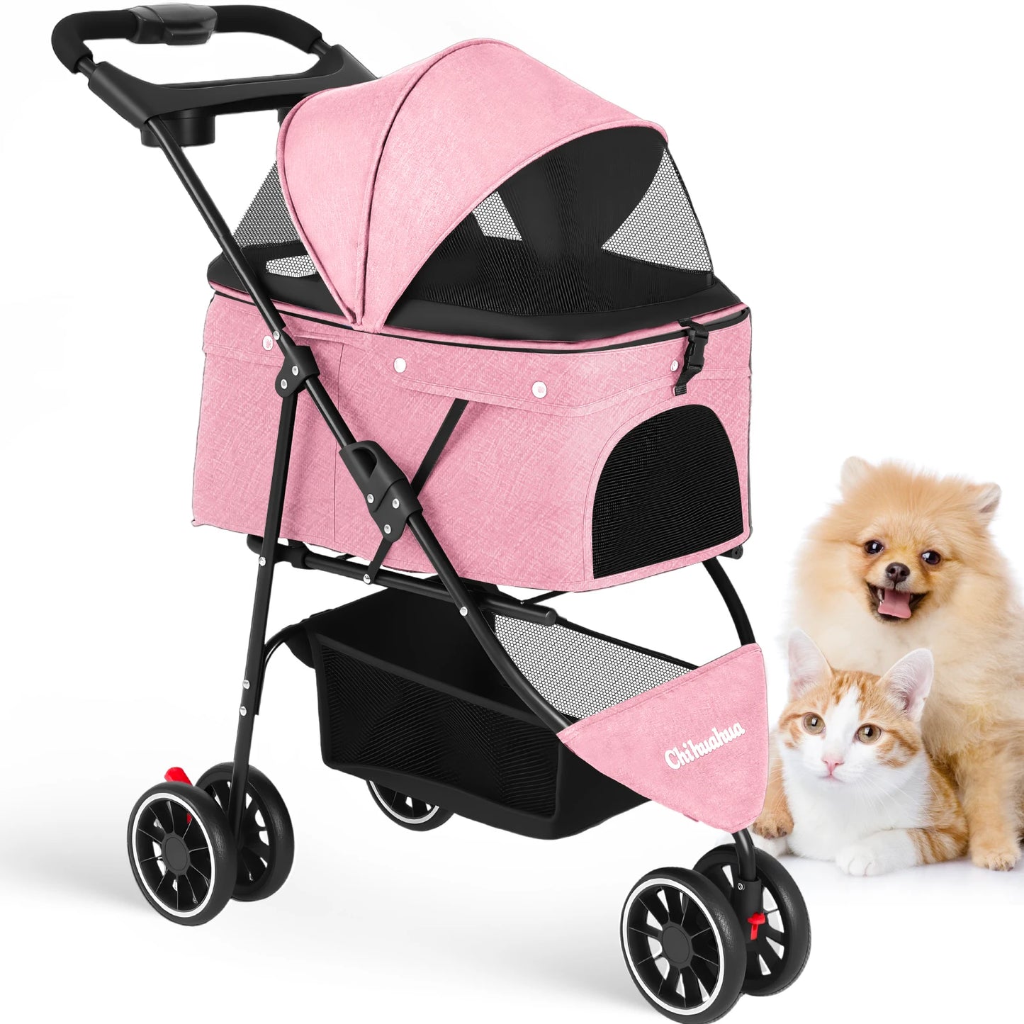 Pet Stroller For Small Dogs, Travel Portable Dog Stroller, Foldable Dog Carrier Strolling