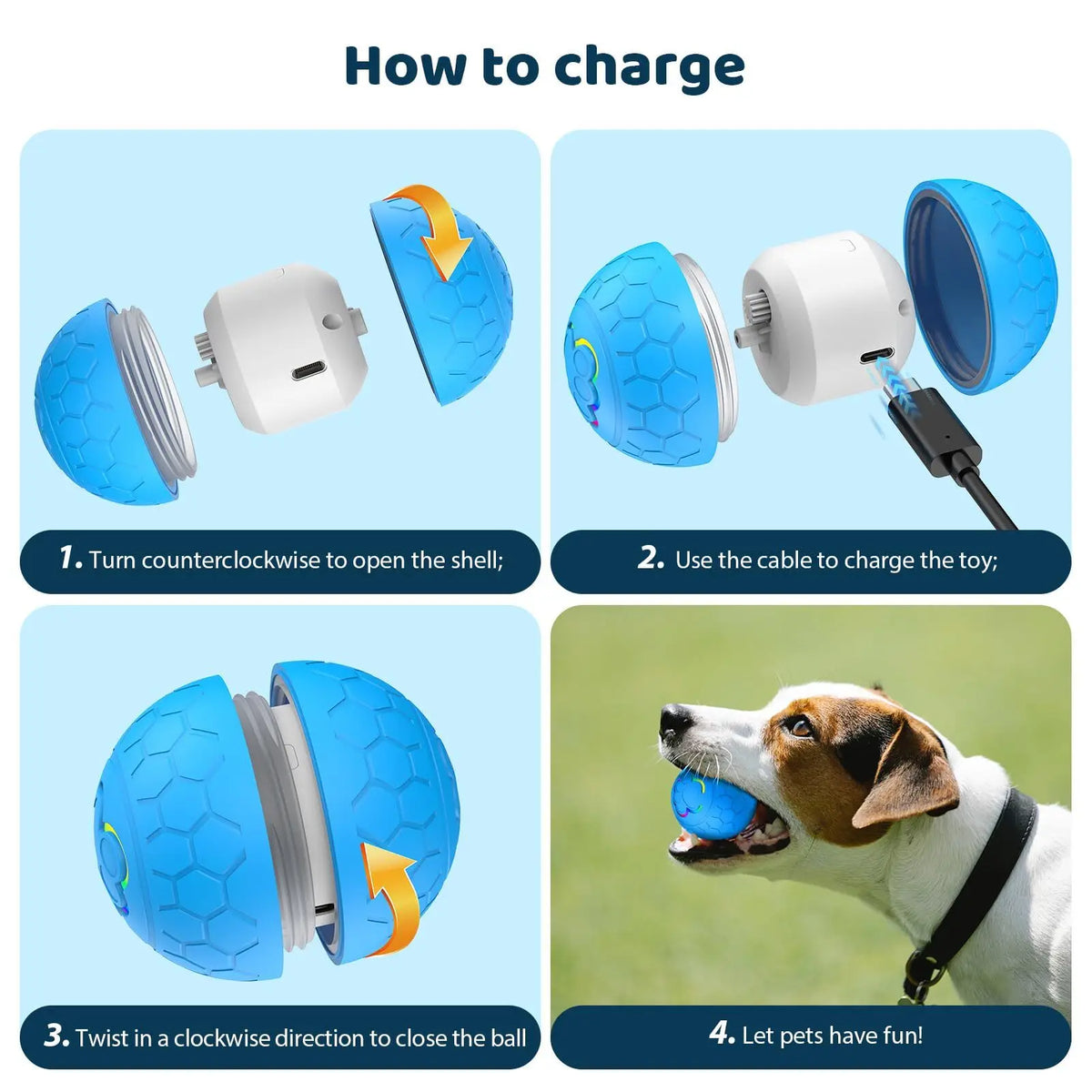 Smart Interactive Dog Toy Ball Electronic Pet Toy Ball Automatic Bouncing Rolling Toy Ball With Lights Puppy Product