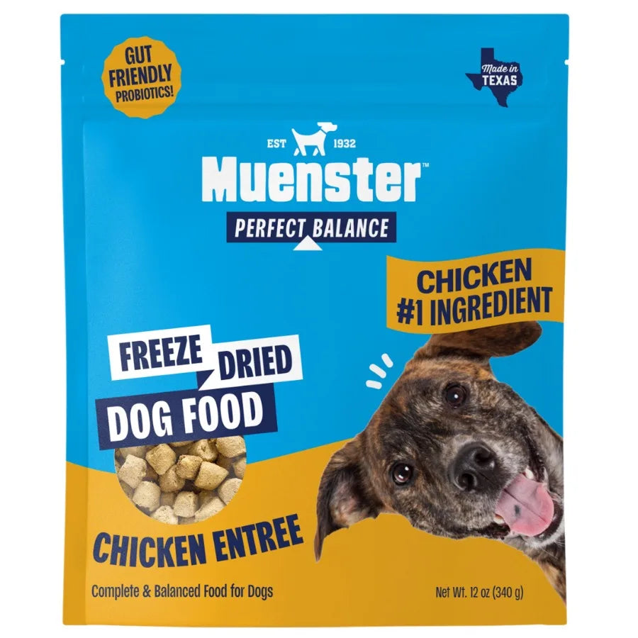 Perfect Balance Chicken Bites Freeze-Dried Dog Food, for All Life Stages, use as a Meal, Meal Topper or Training Treat, 12 oz P