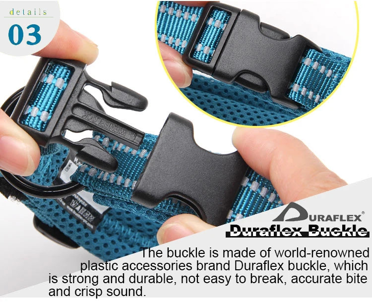 Dog Walking Collar Comfort Padded with Buckle Nylon Traveling Collar Tactical Dog Supplies 11 Colors Size XXS-XXXL
