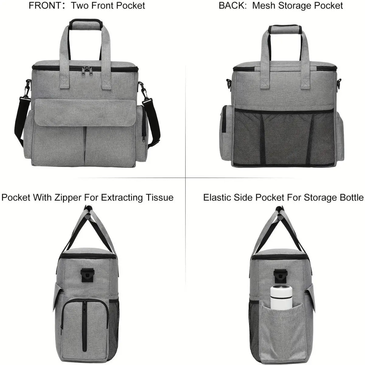 Travel Bag Set Airline Approved Dog Travel Organizer Weekend Tote Multi Function Pockets Supplies Bowls Containers