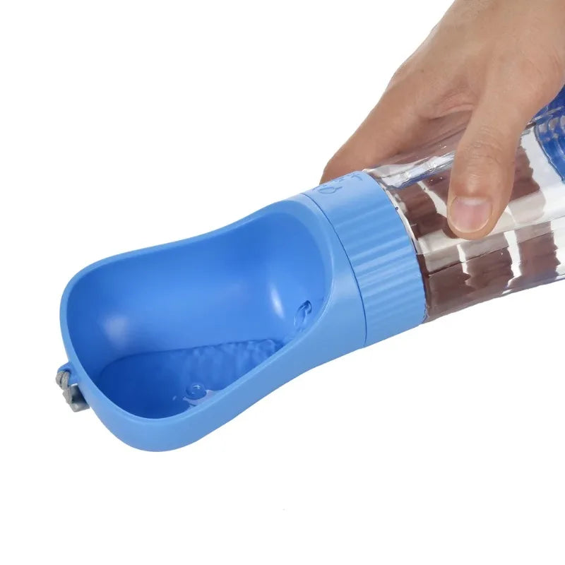 Portable Dog Water Bottle 320ML With Food Container Travel 2 in 1 Pet Water Dispenser For Small, Medium, and Large Dogs Drinking Bowls
