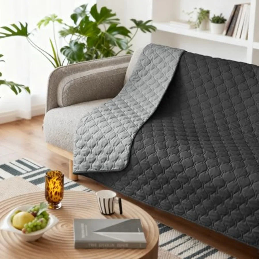 Double Sided Waterproof Dog Blanket Soft Pet Bed Cover Reversible Protect Furniture Couch Sofa Car for Small to Large Dogs