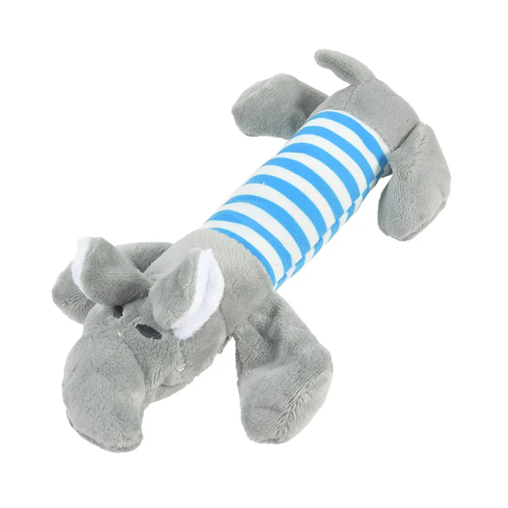 Interactive Chewy Plush Animal and Dinosaur Shaped Toys for Small Dogs