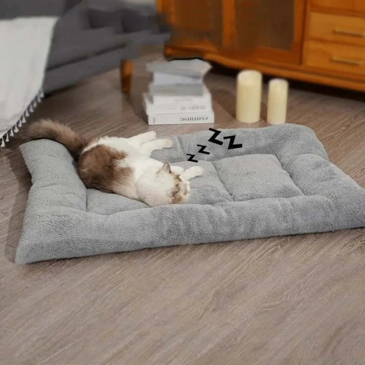 All Season Thickened Plush Dog Bed - Spacious Anti-Slip Pet Sofa for Small and Medium Dogs - Super Soft Washable Polyester