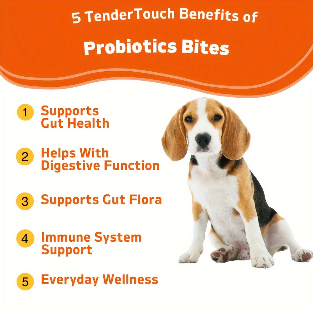 120 Chews - （1 Pack x 180g/6.35oz)  180g/6.35oz - Probiotics for Dogs, Dog Probiotics for Digestive Support
