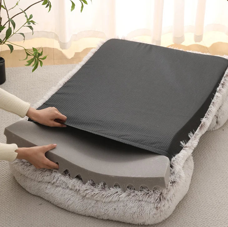 Thickened Orthopedic Dog Bed for Small to Large Dogs - Egg Sponge, Easy to Remove and Wash Plush Cover, Durable Pet Bed