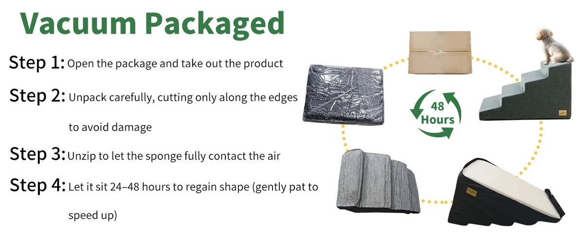 Small Dog Stairs, Ramp, Ladder High-Density Foam Sponge Dogs Sofa Removable and Washable Training Pet Ramp Stairs 3/4/5 Steps