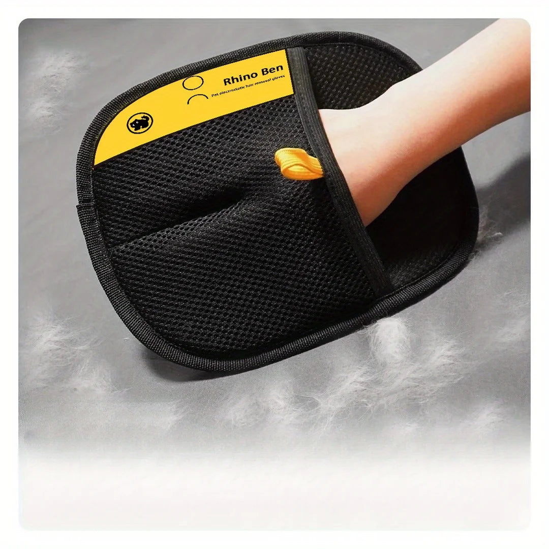 2-Piece Pet Hair Removal Gloves – Double-Sided Glove Style Brushes, Anti-Shedding Grooming Gloves, Grooming Supplies