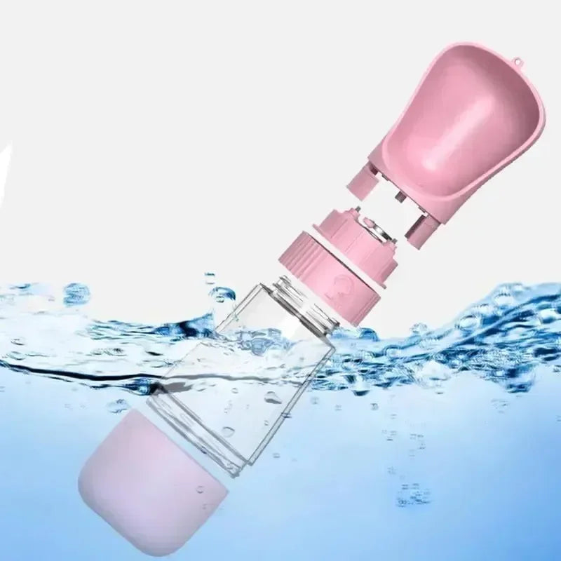 Portable Dog Water Bottle 320ML With Food Container Travel 2 in 1 Pet Water Dispenser For Small, Medium, and Large Dogs Drinking Bowls