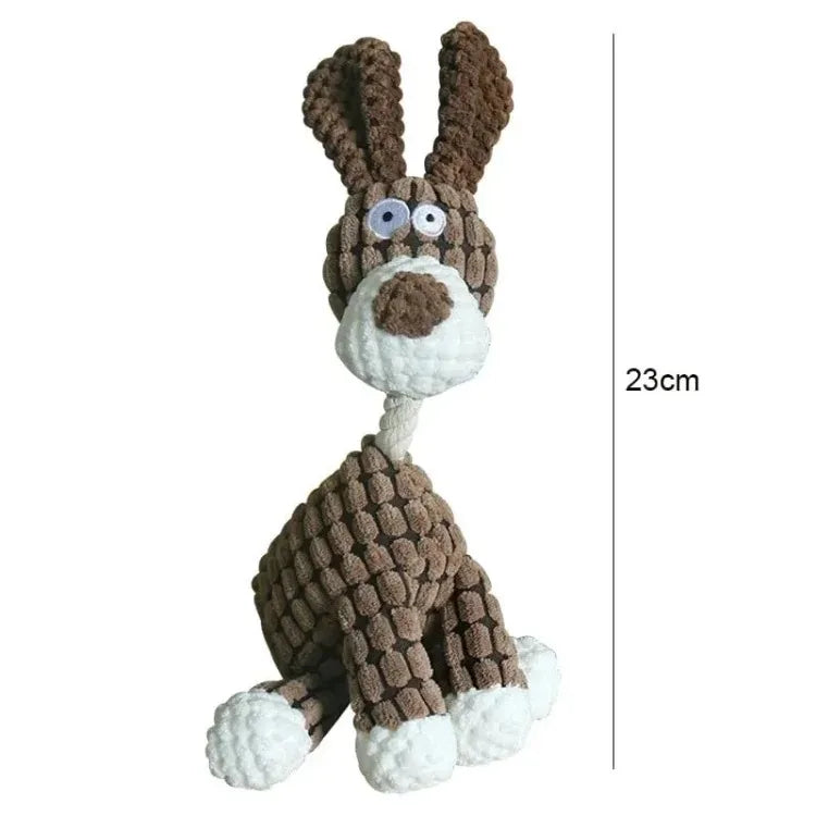 Plush Squeaky Puppy Chew Toys Teething Training Dog Toys for Small Dogs Cute Donkey or Bunny Designs