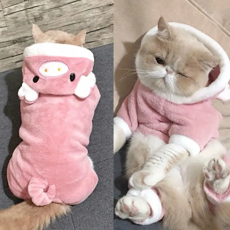 Pet Dog Clothes Soft Warm Fleece Dogs Jumpsuits, Pet Clothing for Small Dogs Puppy, Hoodies Chihuahua Yorkshire Costume Coats