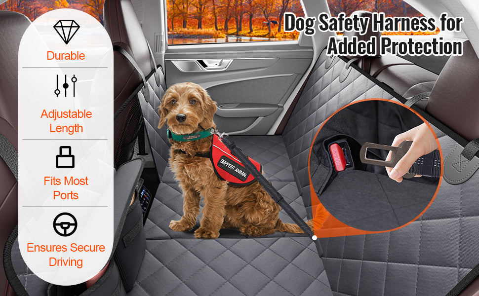 Back Seat Extender for Dogs Dog Hammock for Car Back seat Waterproof Hard Bottom Dog Car Seat Cover for Back Seat