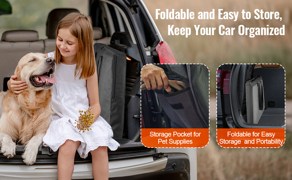 Back Seat Extender for Dogs Dog Hammock for Car Back seat Waterproof Hard Bottom Dog Car Seat Cover for Back Seat